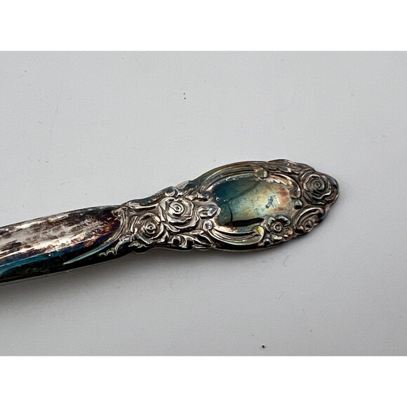 Vtg ONEIDA Silversmiths Silverplate DINNER FORK Rose Floral Ballad Country Lane - Picture 11 of 11
